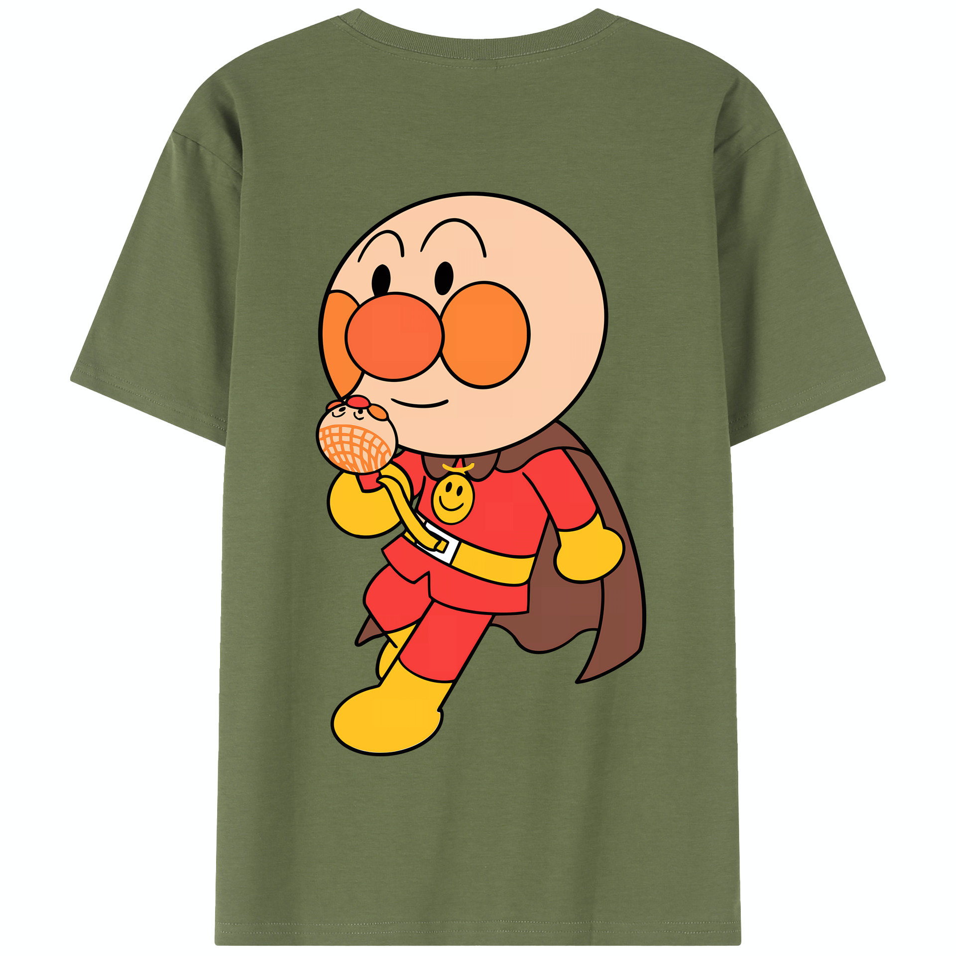 （画像用） アンパンマン Anpanman 綿100％半袖Tシャツ（背面プリント）